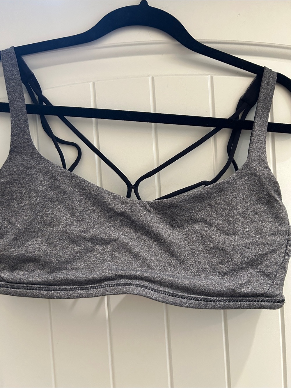 Lululemon Gray Strappy Back Sports Bra